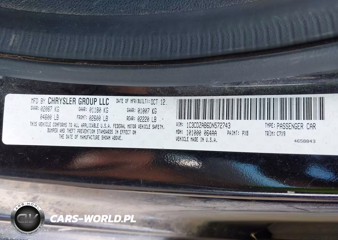 2013 Dodge Avenger Se VIN:1C3CDZAB6DN572743 - 9