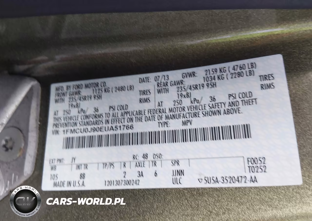 2014 Ford Escape Titanium VIN:1FMCU0J90EUA51766 - 9