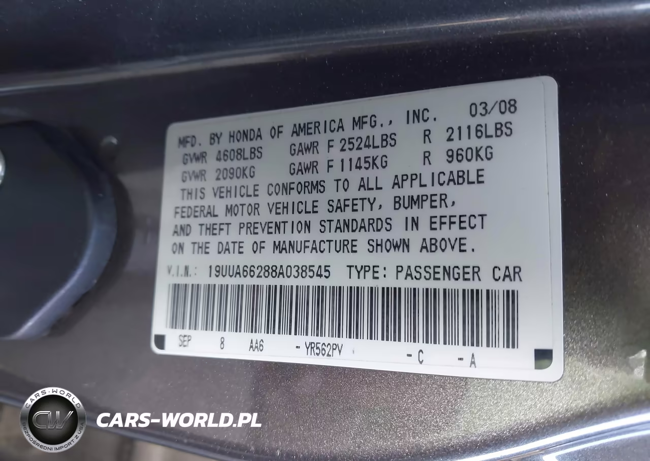 2008 Acura Tl 3.2 VIN:19UUA66288A038545 - 9