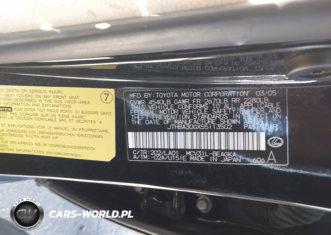 2005 Lexus Es 330 VIN:JTHBA30GX55113502 - 9