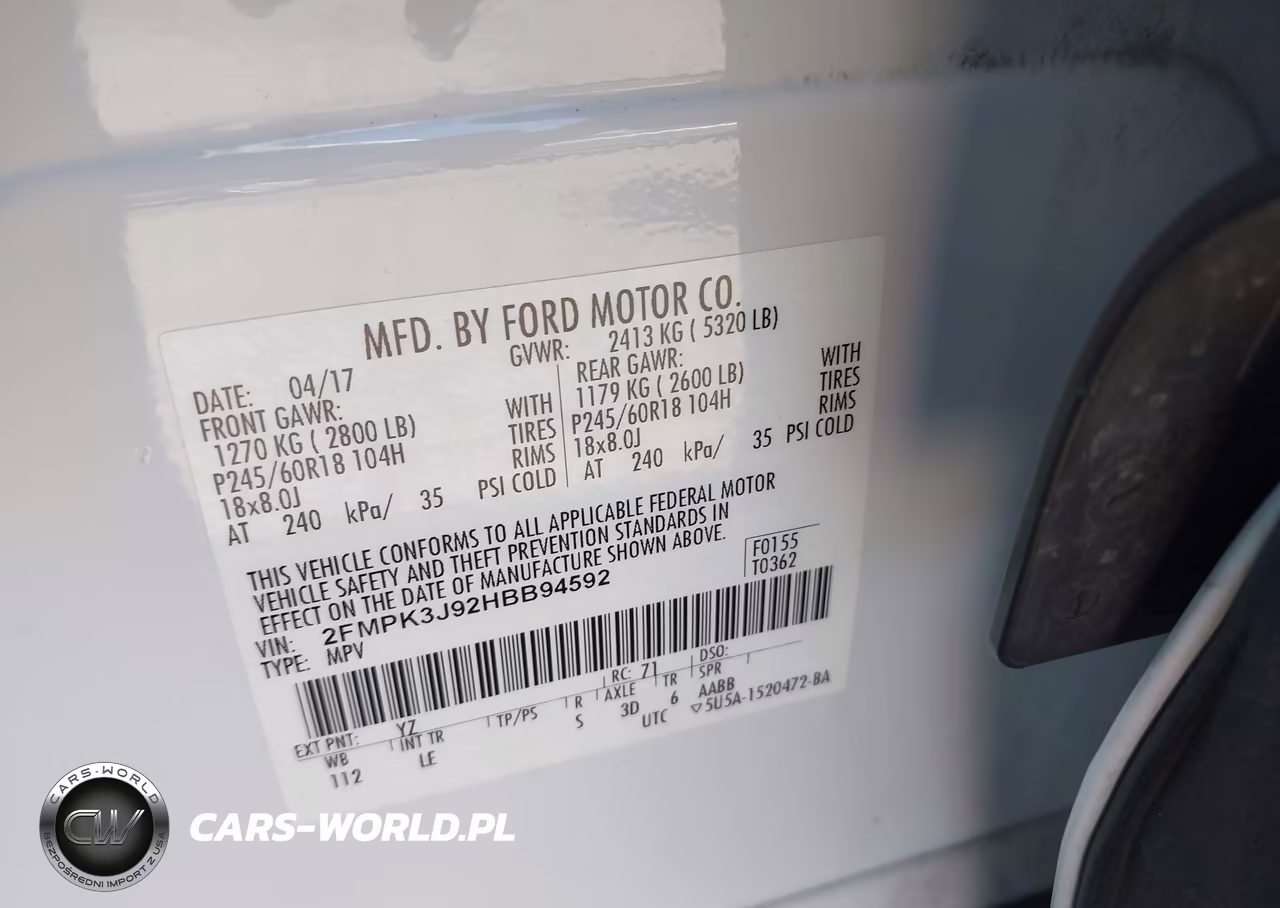 2017 Ford Edge Sel VIN:2FMPK3J92HBB94592 - 9