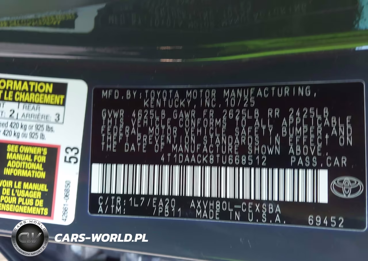 2026 Toyota Camry Se VIN:4T1DAACK8TU668512 - 9