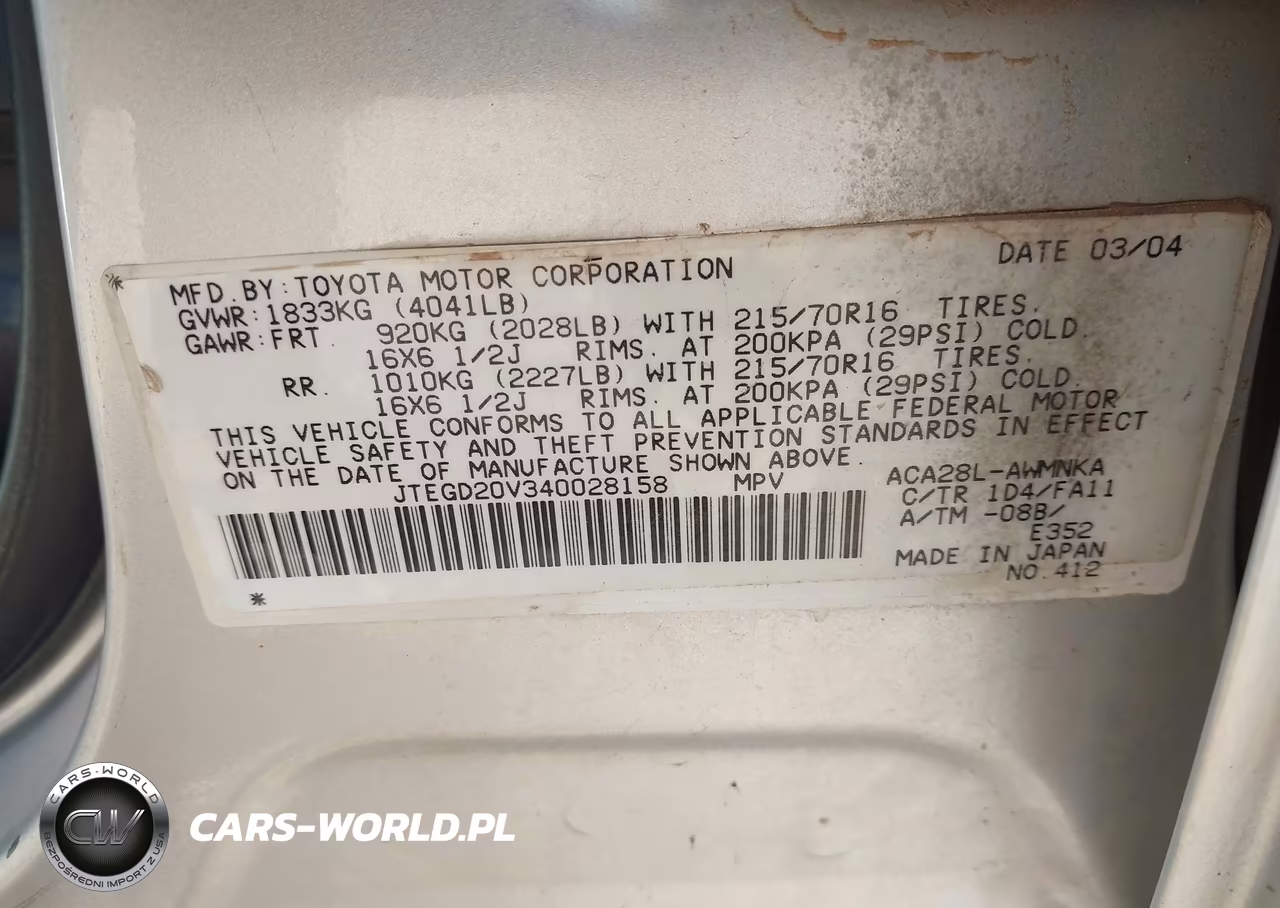 2004 Toyota Rav4 VIN:JTEGD20V340028158 - 9