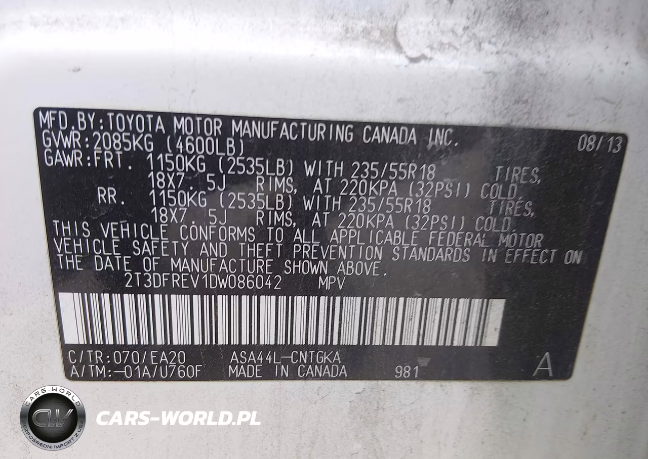 2013 Toyota Rav4 Limited VIN:2T3DFREV1DW086042 - 9