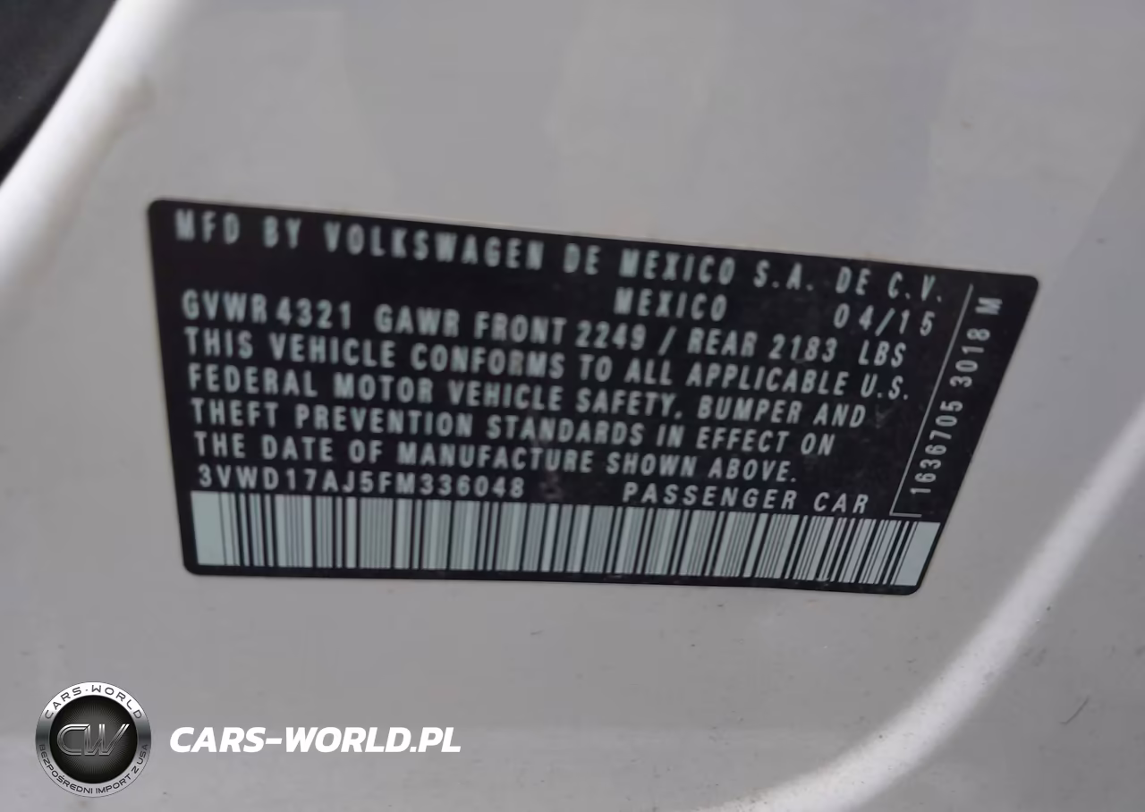 2015 Volkswagen Jetta 1.8T Se VIN:3VWD17AJ5FM336048 - 9