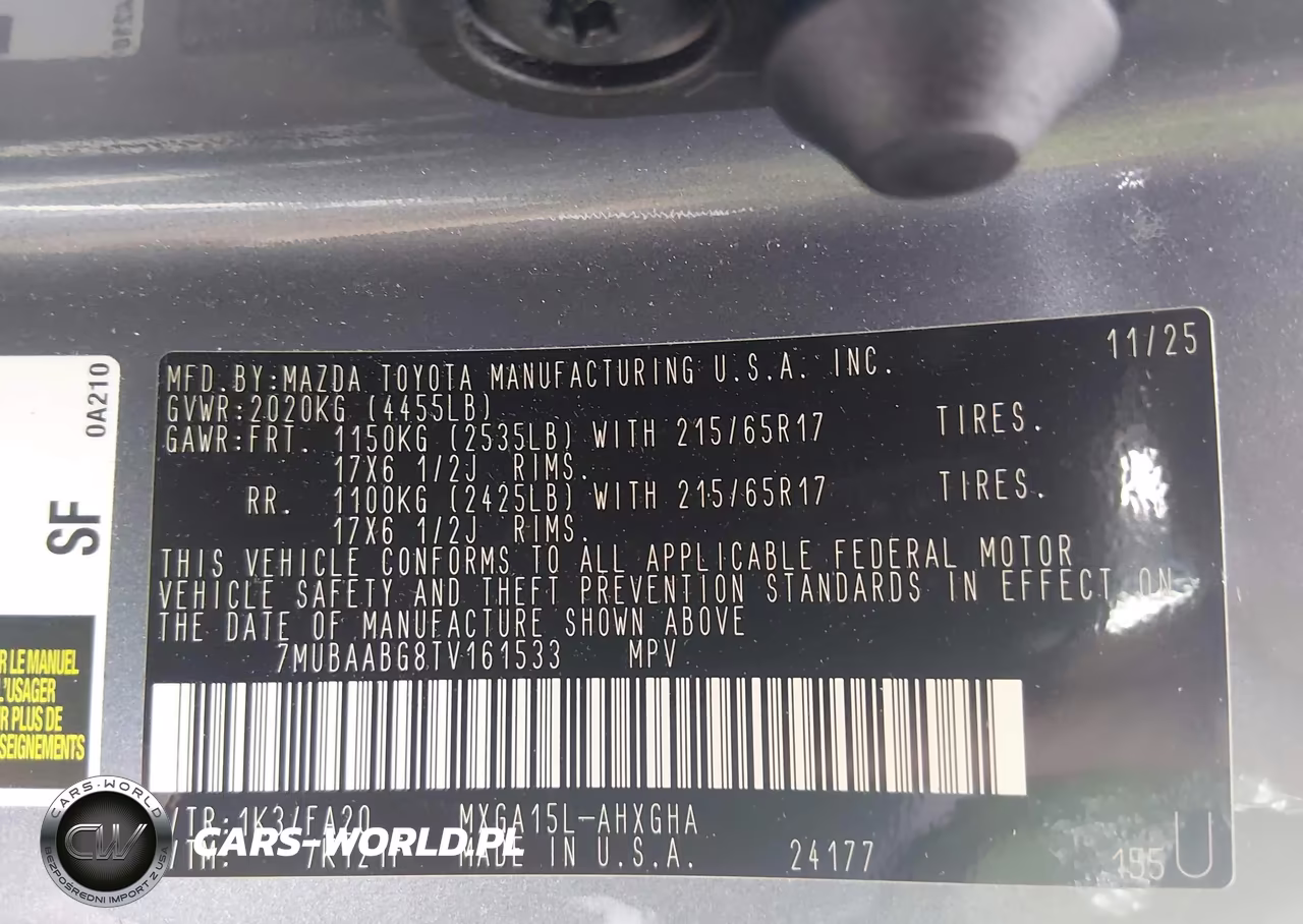 2026 Toyota Corolla Cross Le VIN:7MUBAABG8TV161533 - 9