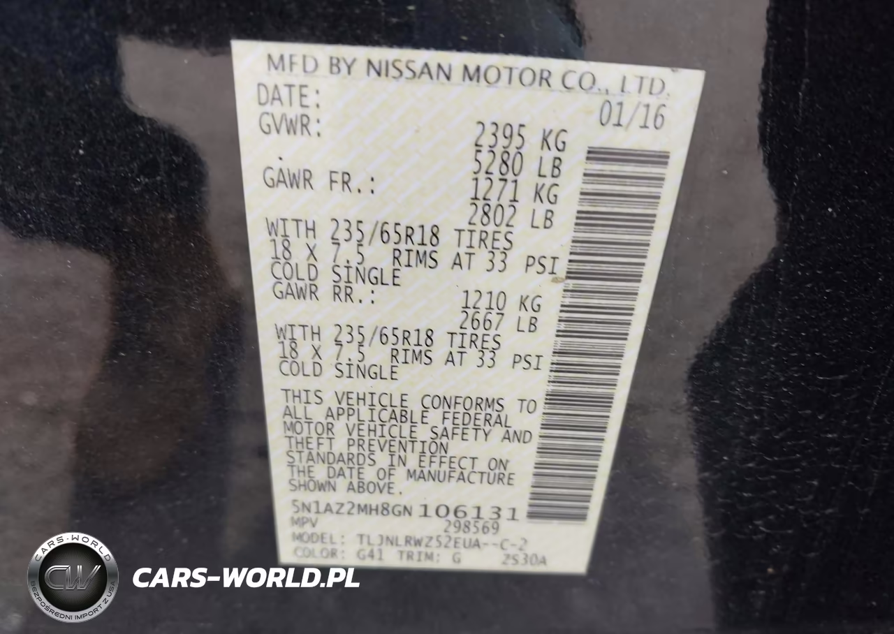 2016 Nissan Murano Sl VIN:5N1AZ2MH8GN106131 - 9