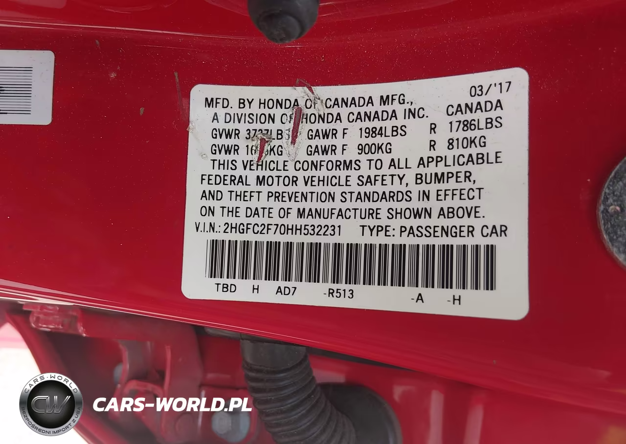 2017 Honda Civic Ex VIN:2HGFC2F70HH532231 - 9