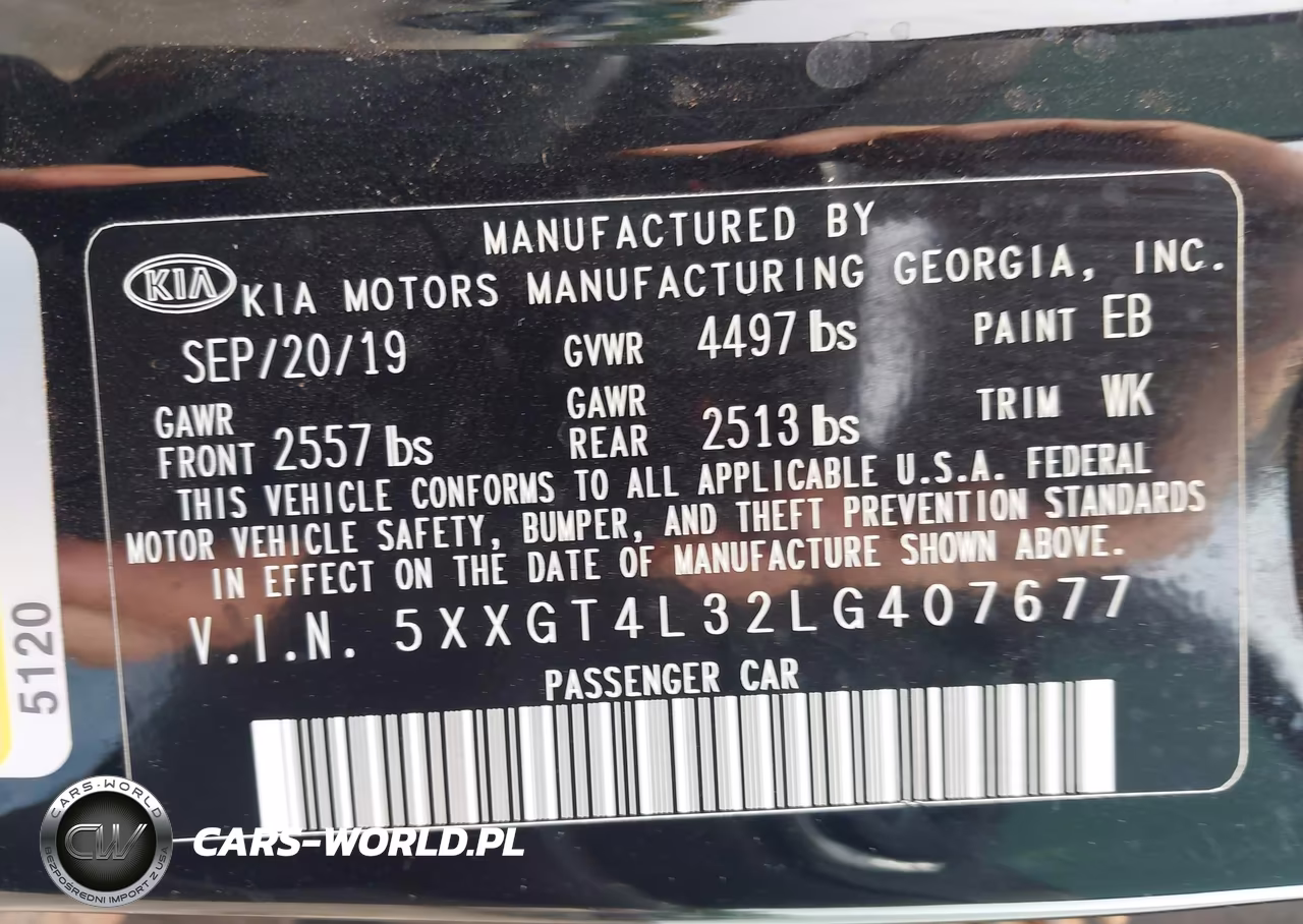 2020 Kia Optima Lx VIN:5XXGT4L32LG407677 - 9
