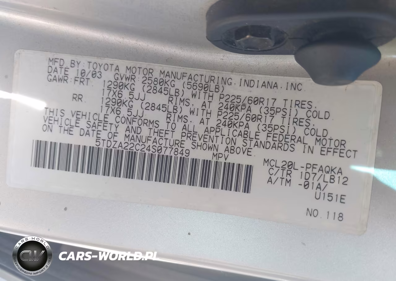 2004 Toyota Sienna Xle Limited VIN:5TDZA22C24S077849 - 9