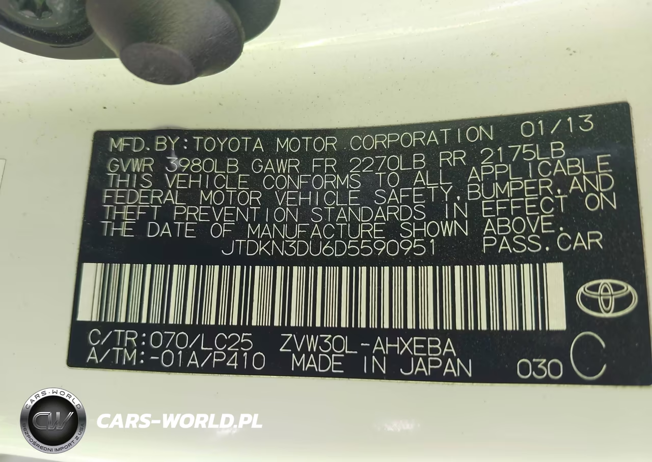2013 Toyota Prius Three Se VIN:JTDKN3DU6D5590951 - 9