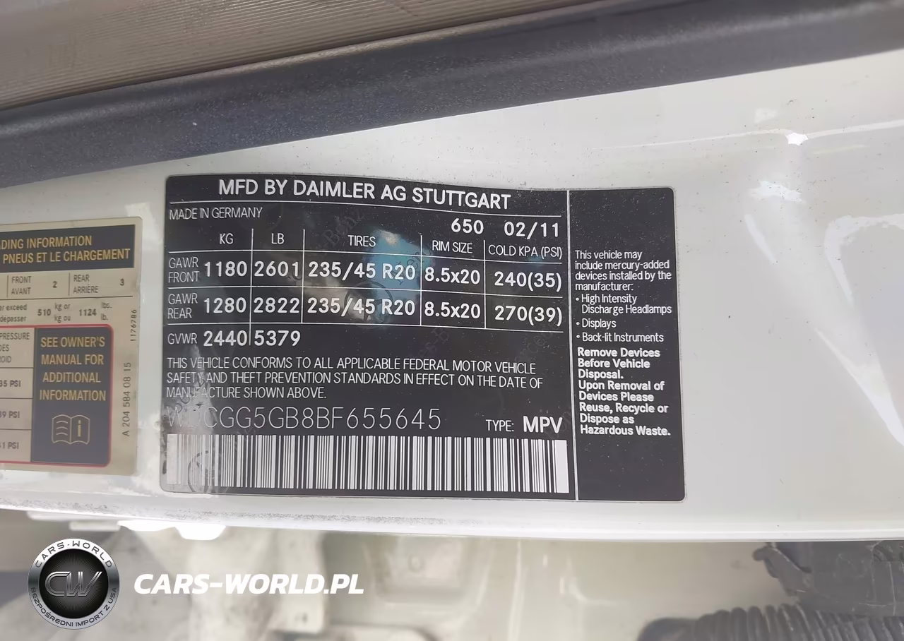 2011 Mercedes-Benz Glk 350 VIN:WDCGG5GB8BF655645 - 9