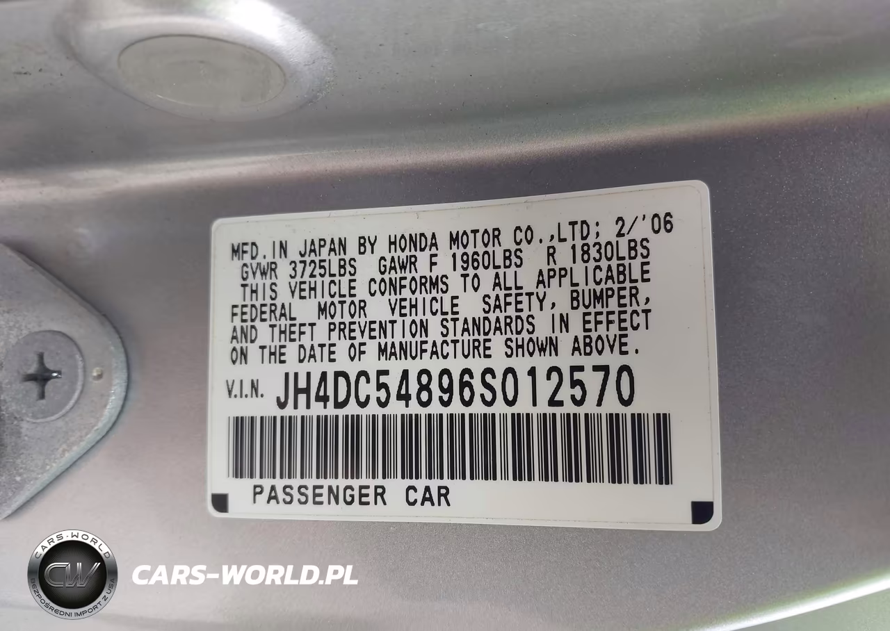 2006 Acura Rsx VIN:JH4DC54896S012570 - 9