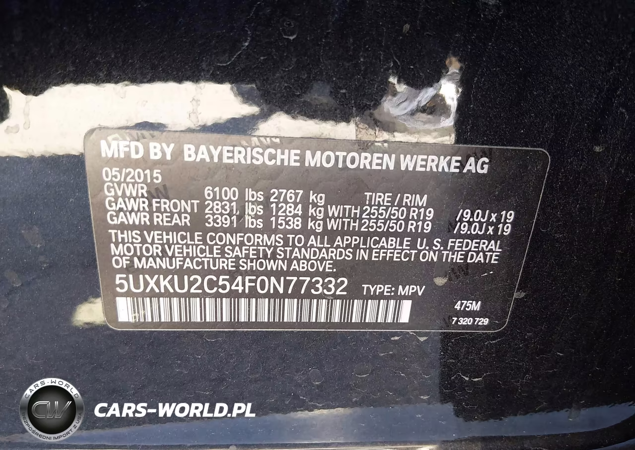 2015 BMW X6 xDrive35I VIN:5UXKU2C54F0N77332 - 9