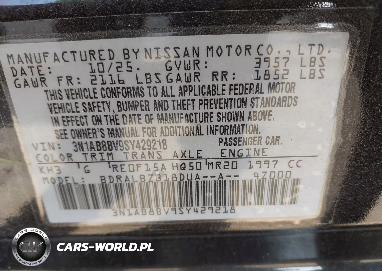 2025 Nissan Sentra S VIN:3N1AB8BV9SY429218 - 9