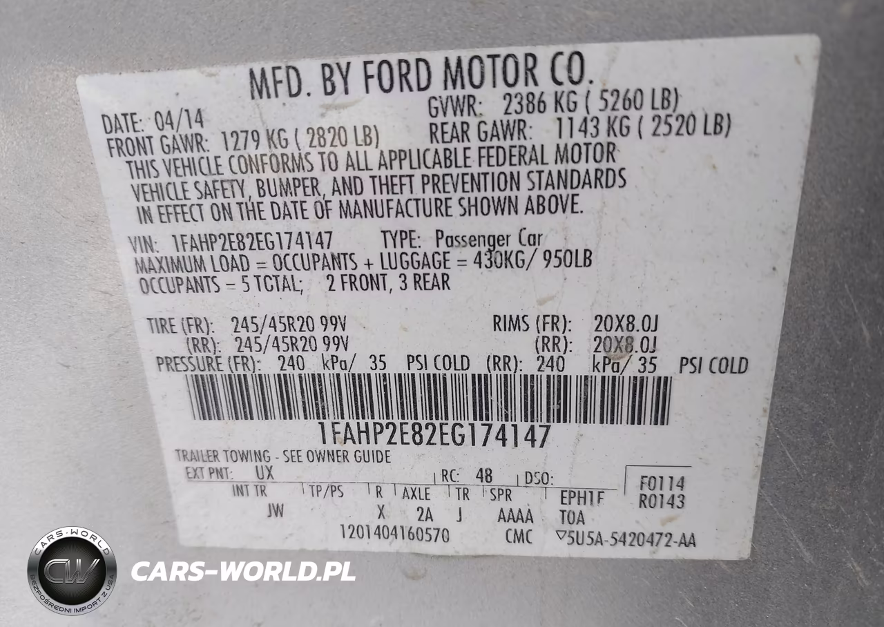 2014 Ford Taurus Sel VIN:1FAHP2E82EG174147 - 9