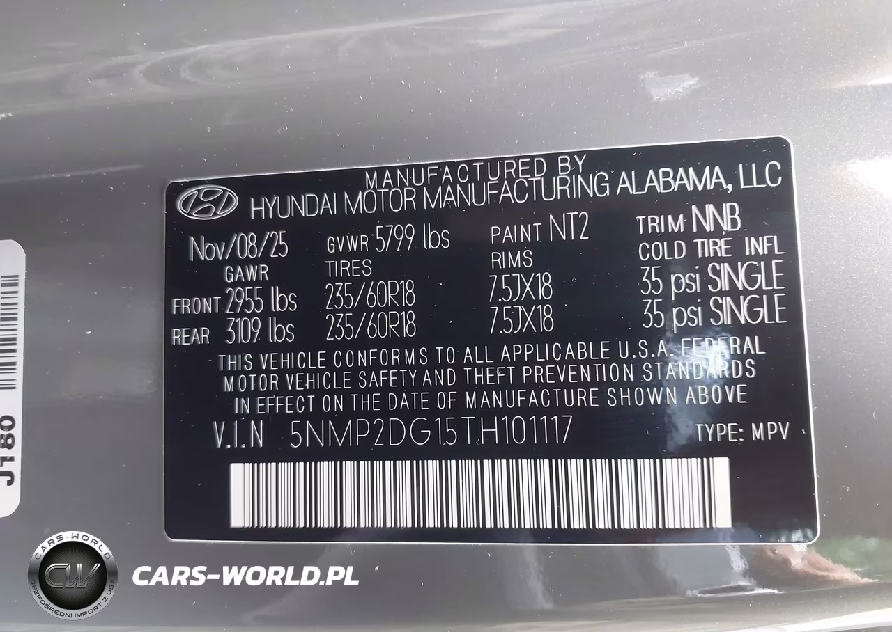 2026 Hyundai Santa Fe Hybrid Sel VIN:5NMP2DG15TH101117 - 9