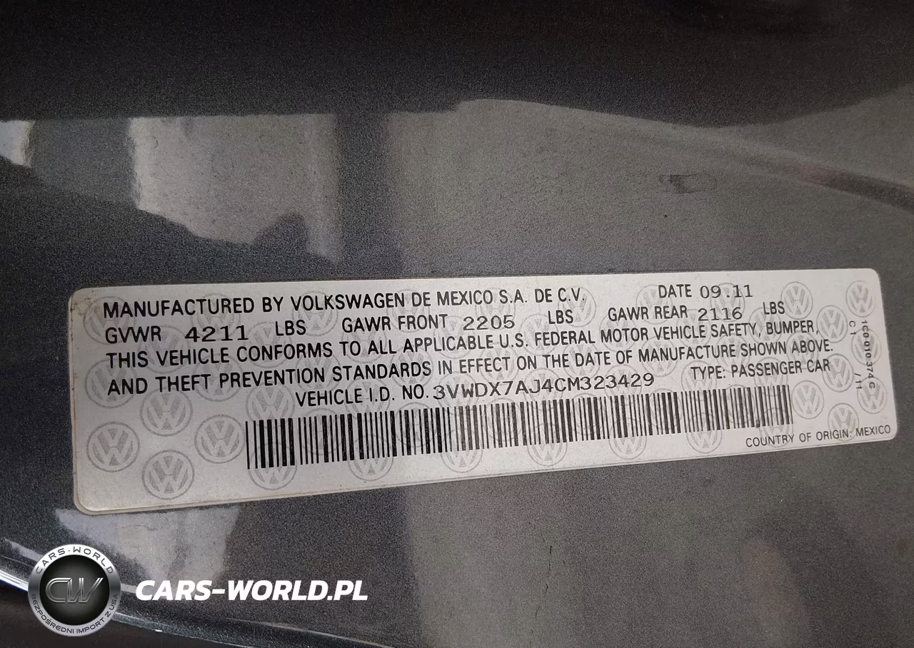 2012 Volkswagen Jetta 2.5L Se VIN:3VWDX7AJ4CM323429 - 9