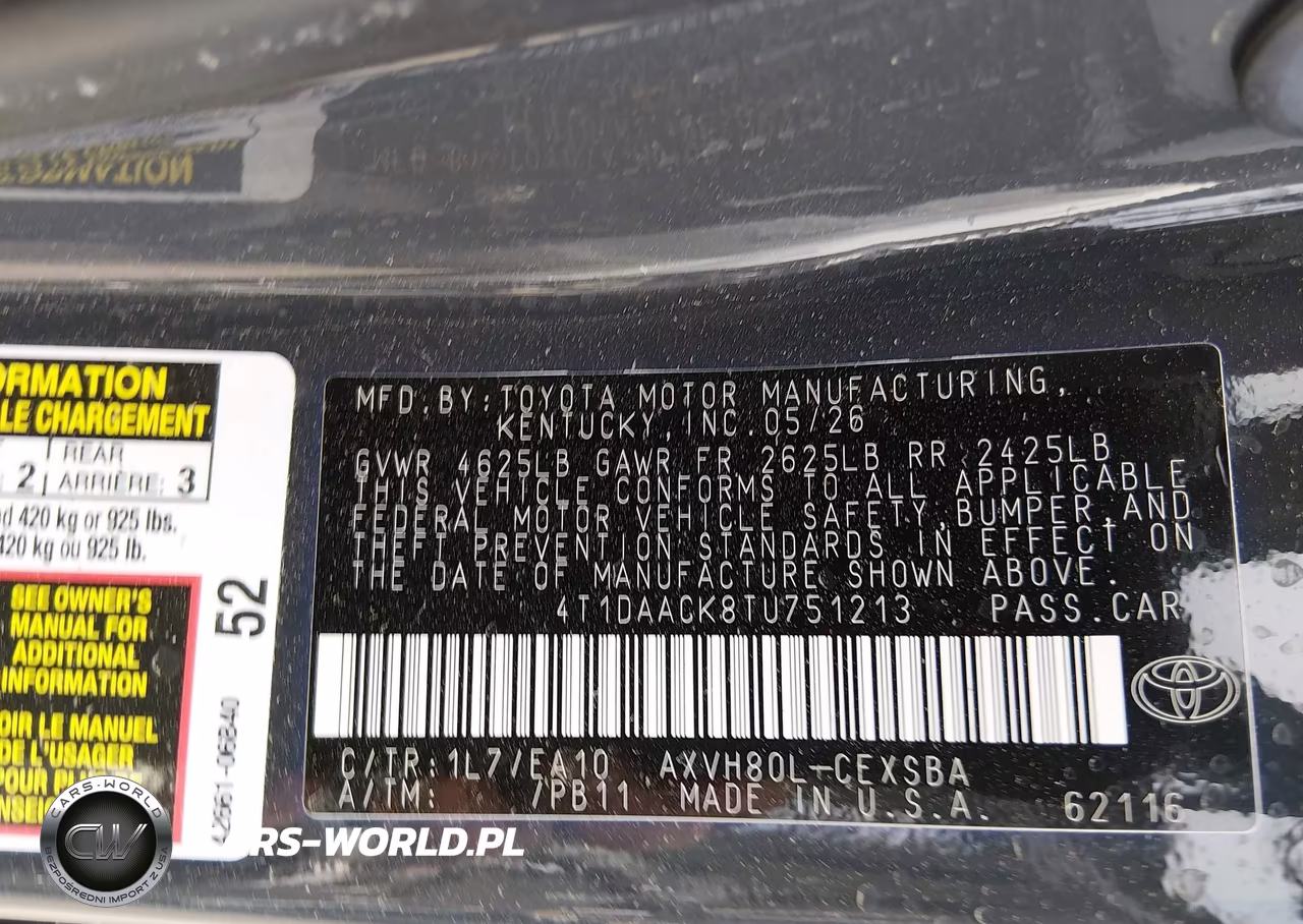 2026 Toyota Camry Se VIN:4T1DAACK8TU751213 - 9