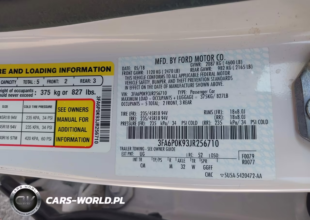 2018 Ford Fusion Titanium VIN:3FA6P0K93JR256710 - 9