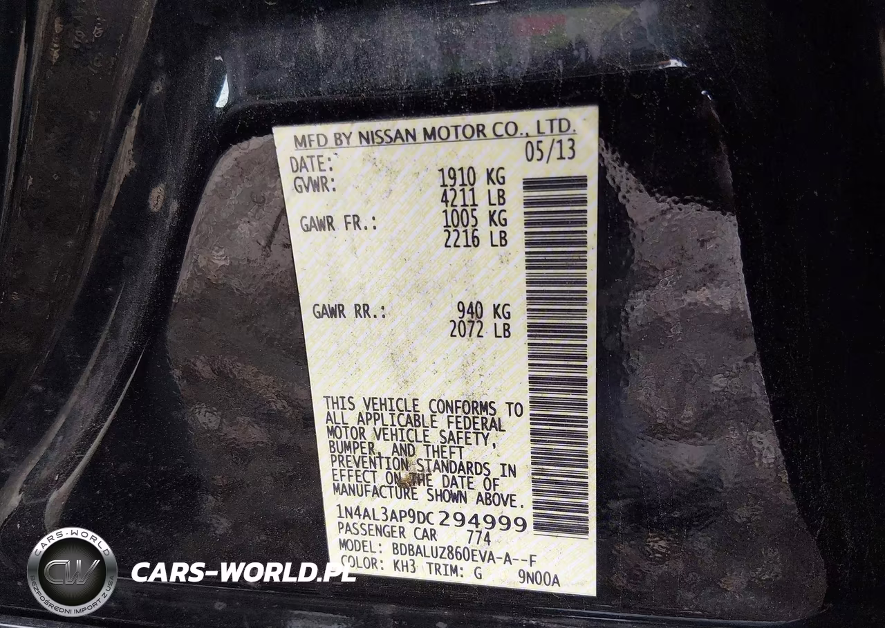 2013 Nissan Altima 2.5 Sv VIN:1N4AL3AP9DC294999 - 9