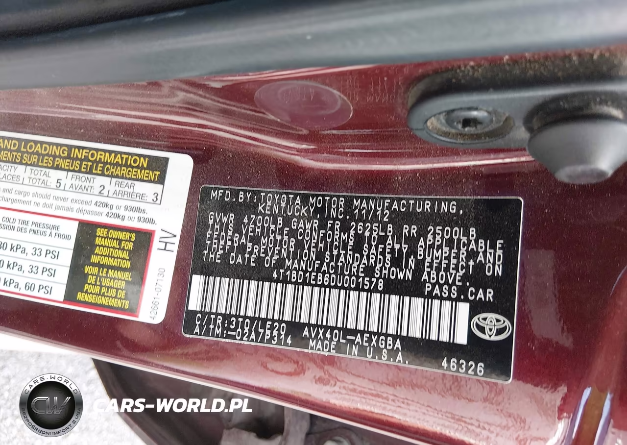2013 Toyota Avalon Hybrid Xle Touring VIN:4T1BD1EB6DU001578 - 9