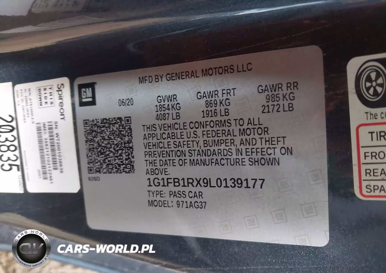 2020 Chevrolet Camaro Rwd 1Ls VIN:1G1FB1RX9L0139177 - 9