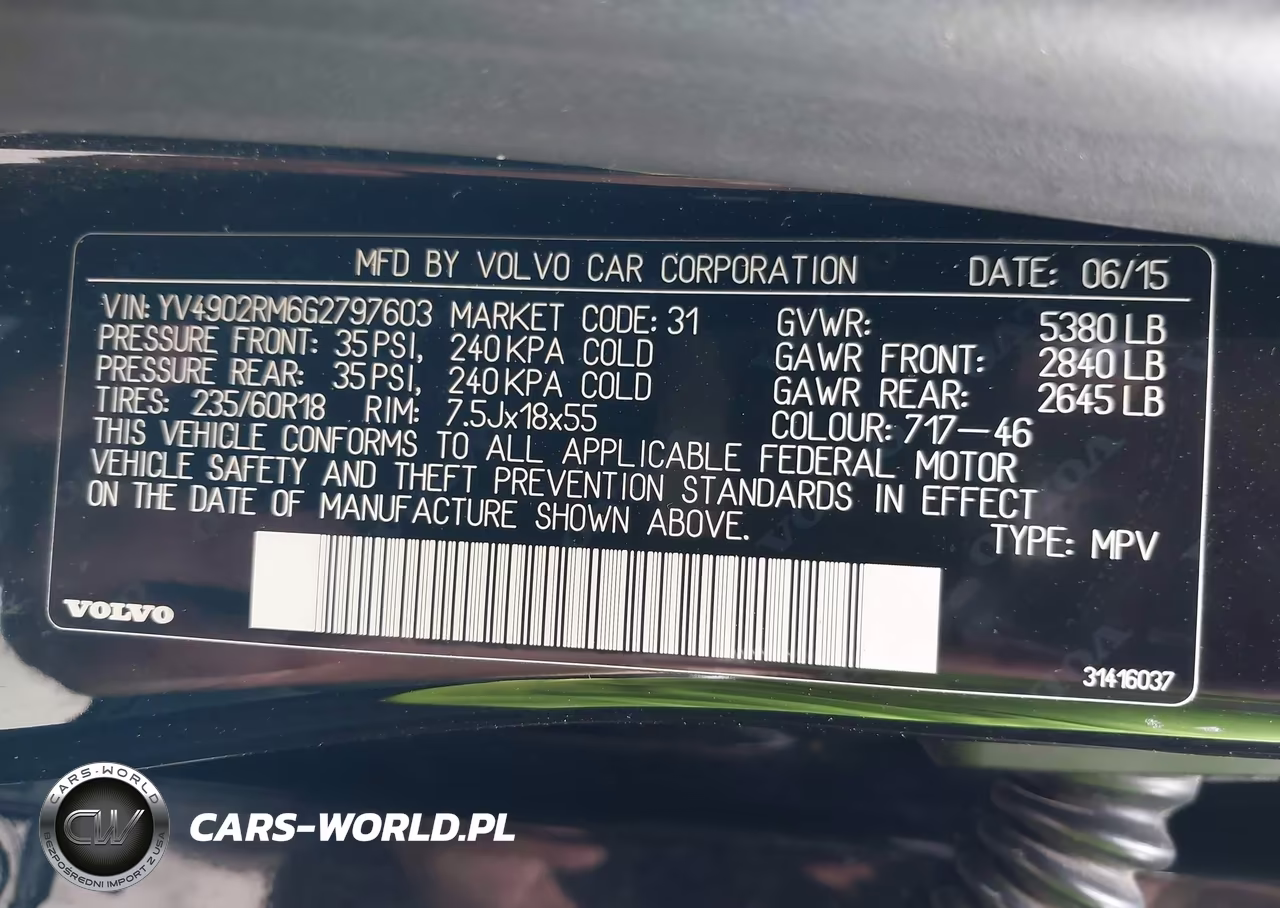 2016 Volvo Xc60 T6 Platinum VIN:YV4902RM6G2797603 - 9