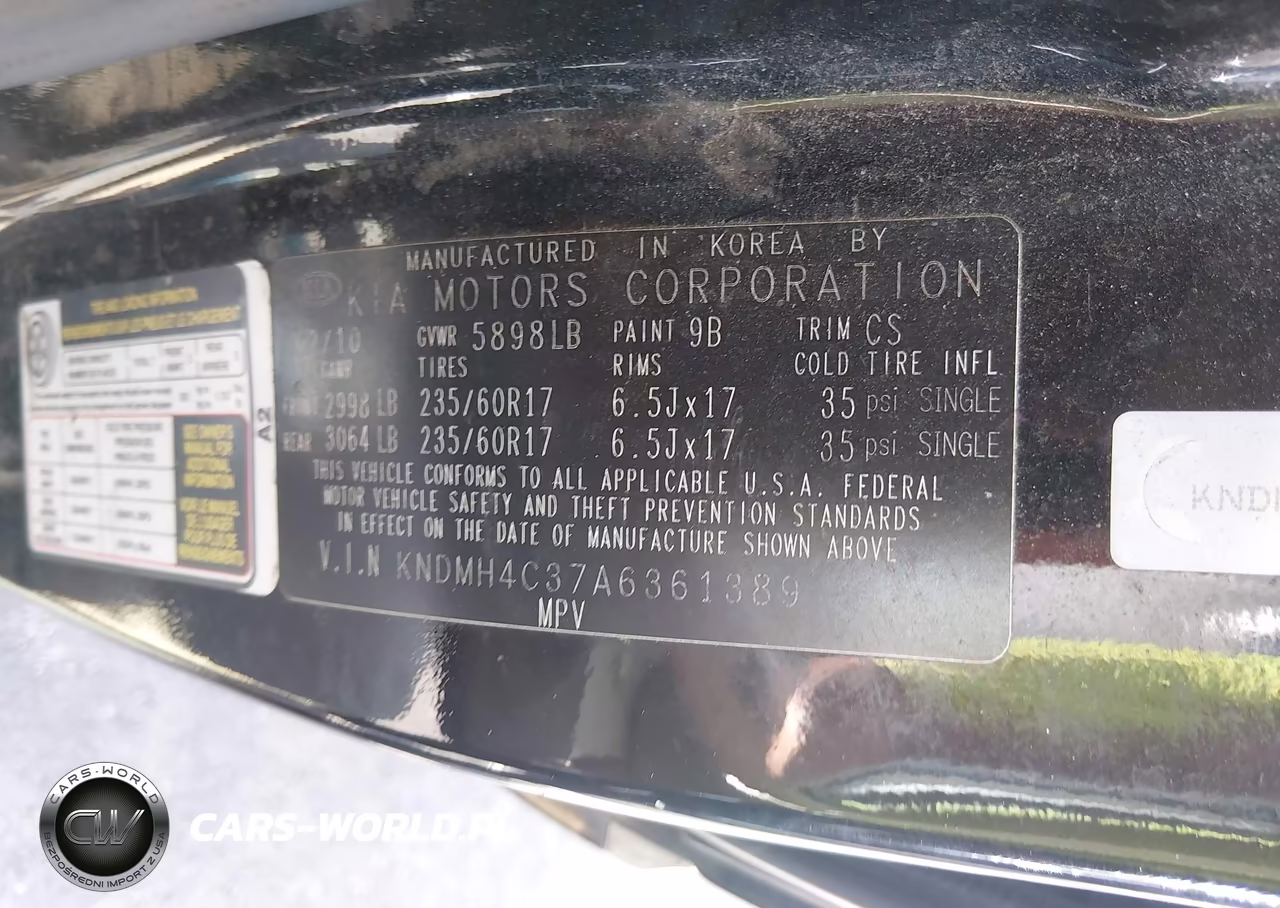 2010 Kia Sedona Ex VIN:KNDMH4C37A6361389 - 9