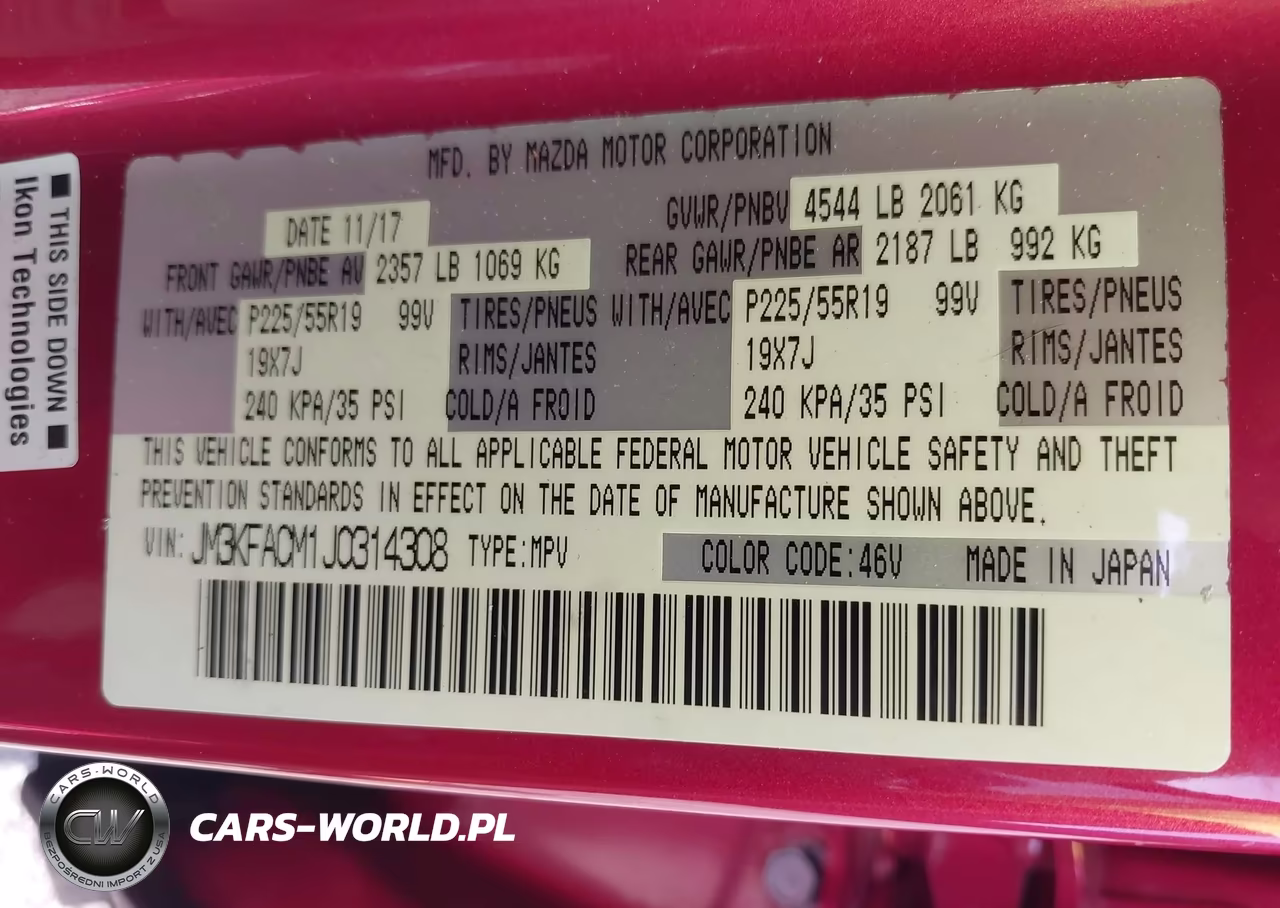 2018 Mazda Cx-5 Touring VIN:JM3KFACM1J0314308 - 9