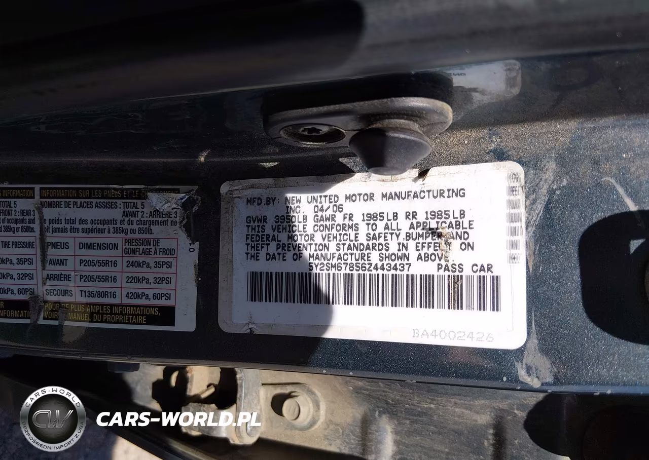 2006 Pontiac Vibe VIN:5Y2SM67856Z443437 - 9