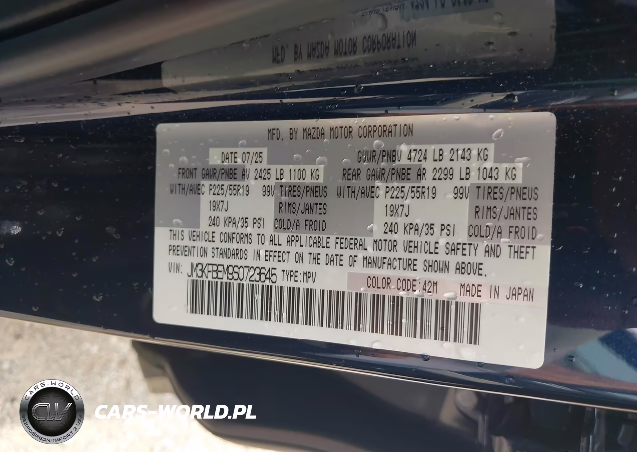 2025 Mazda Cx-5 2.5 S Premium Plus VIN:JM3KFBEM9S0723645 - 9