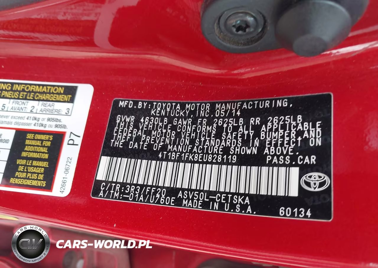 2014 Toyota Camry Se VIN:4T1BF1FK8EU828119 - 9