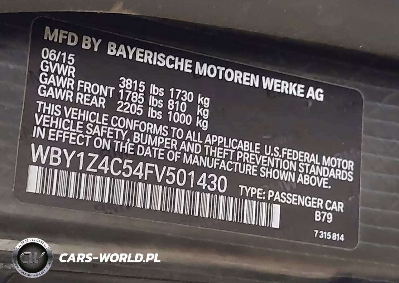 2015 BMW I3 Base W-Range Extender VIN:WBY1Z4C54FV501430 - 9