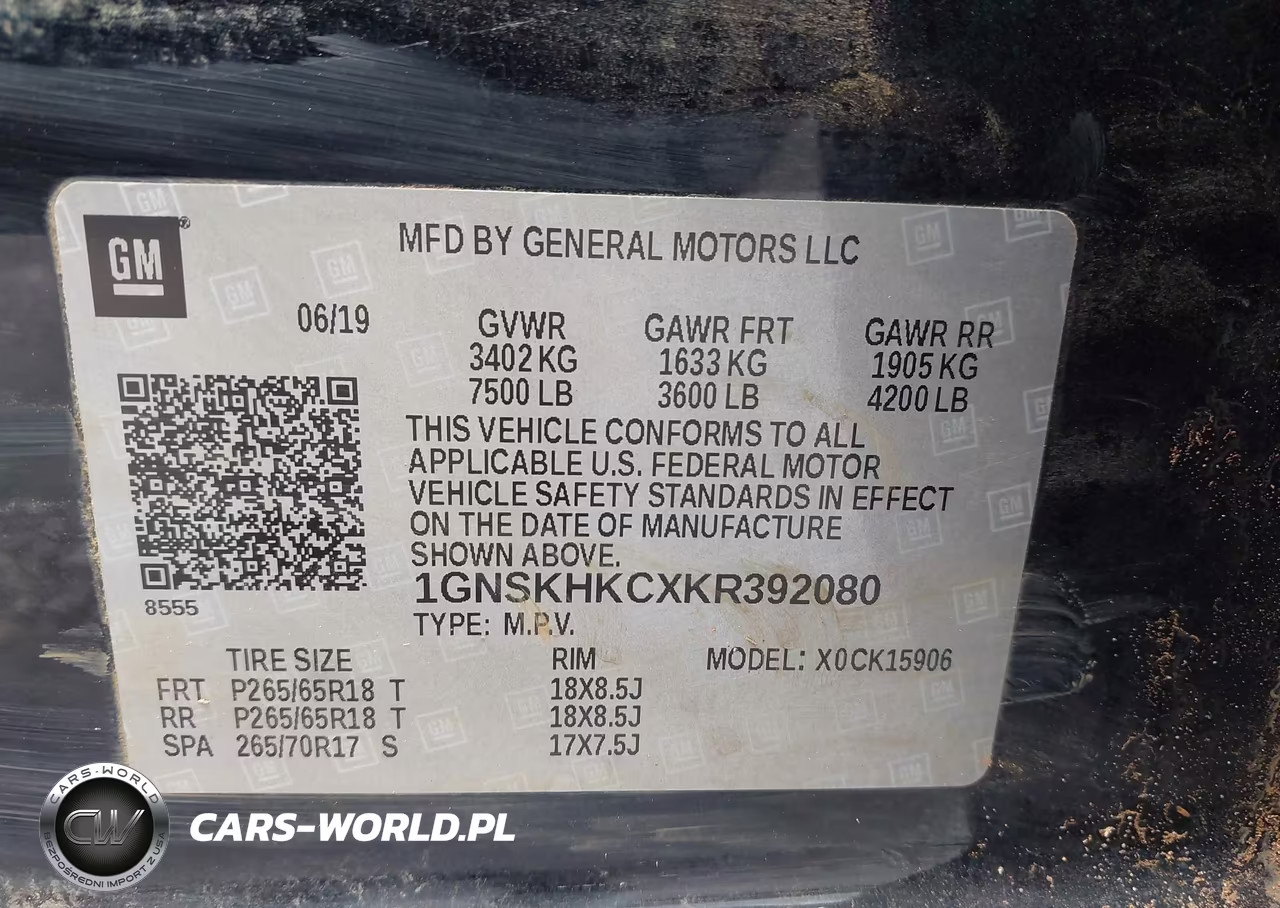 2019 Chevrolet Suburban Lt VIN:1GNSKHKCXKR392080 - 9