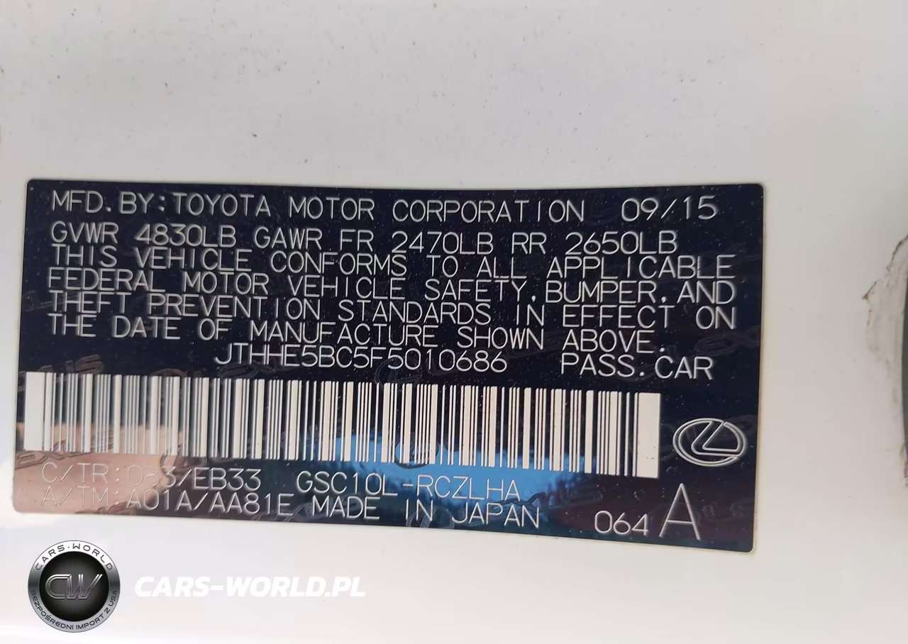 2015 Lexus Rc 350 VIN:JTHHE5BC5F5010686 - 9