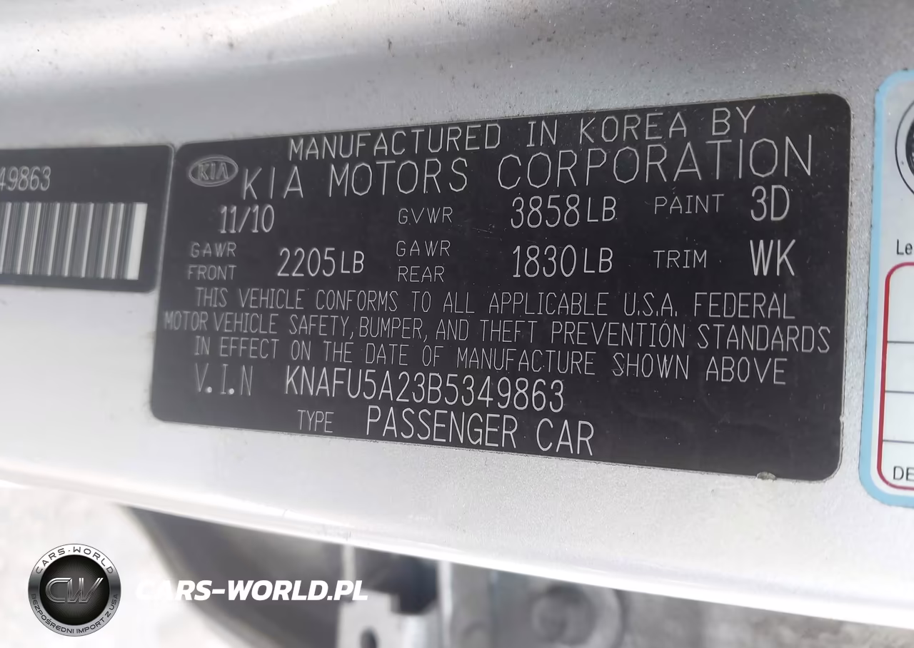 2011 Kia Forte Ex VIN:KNAFU5A23B5349863 - 9