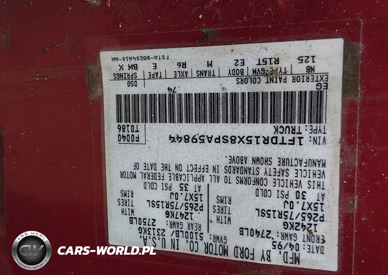 1995 Ford Ranger Super Cab VIN:1FTDR15X8SPA59844 - 9