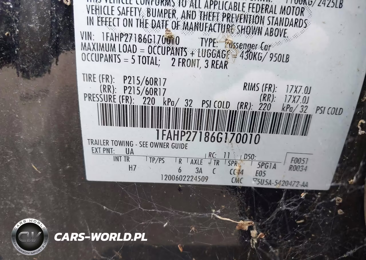 2006 Ford Five Hundred Sel VIN:1FAHP27186G170010 - 9