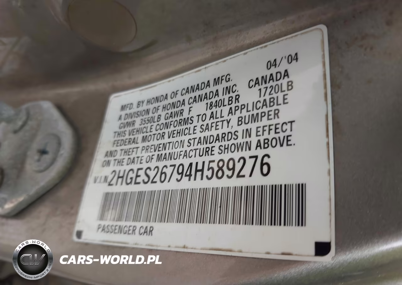 2004 Honda Civic Ex VIN:2HGES26794H589276 - 9