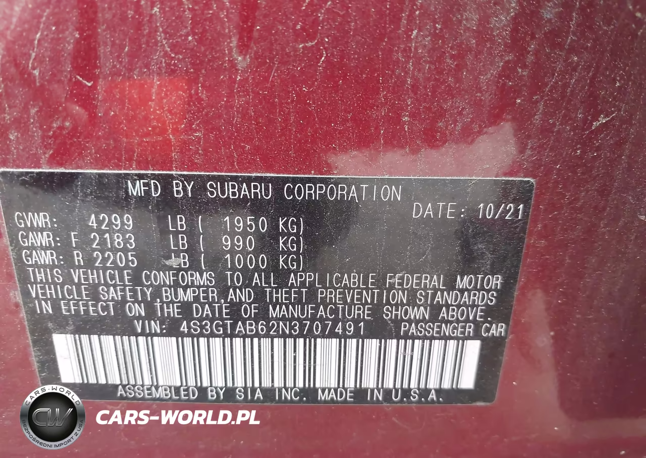 2022 Subaru Impreza Base 5-Door VIN:4S3GTAB62N3707491 - 9