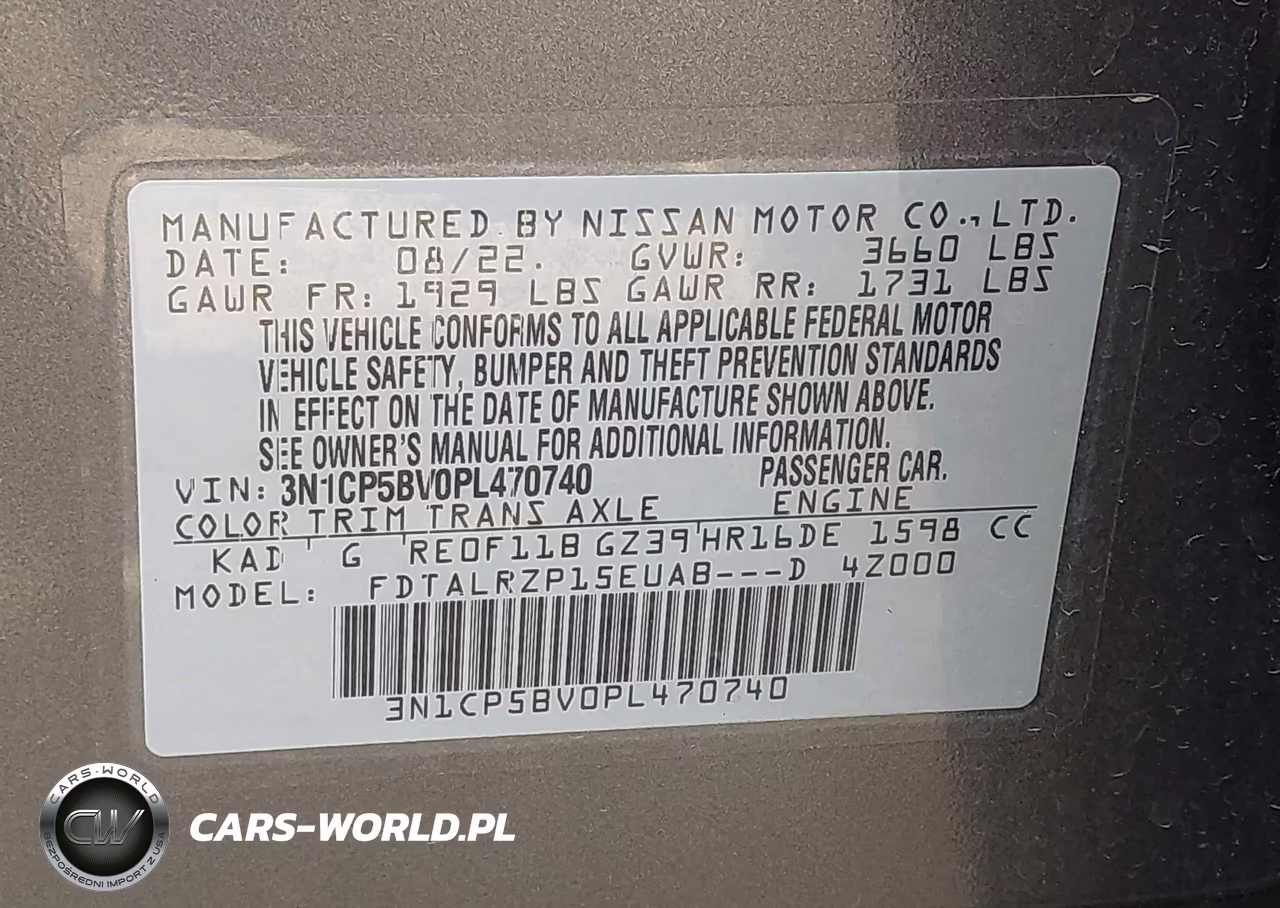 2023 Nissan Kicks S Xtronic Cvt VIN:3N1CP5BV0PL470740 - 9