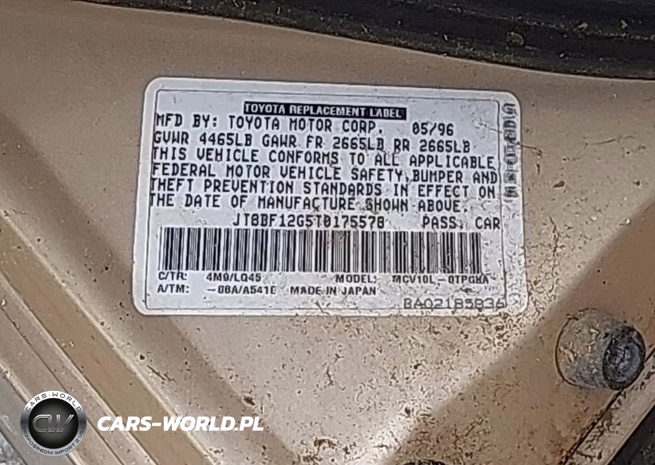 1996 Lexus Es 300 VIN:JT8BF12G5T0175578 - 9