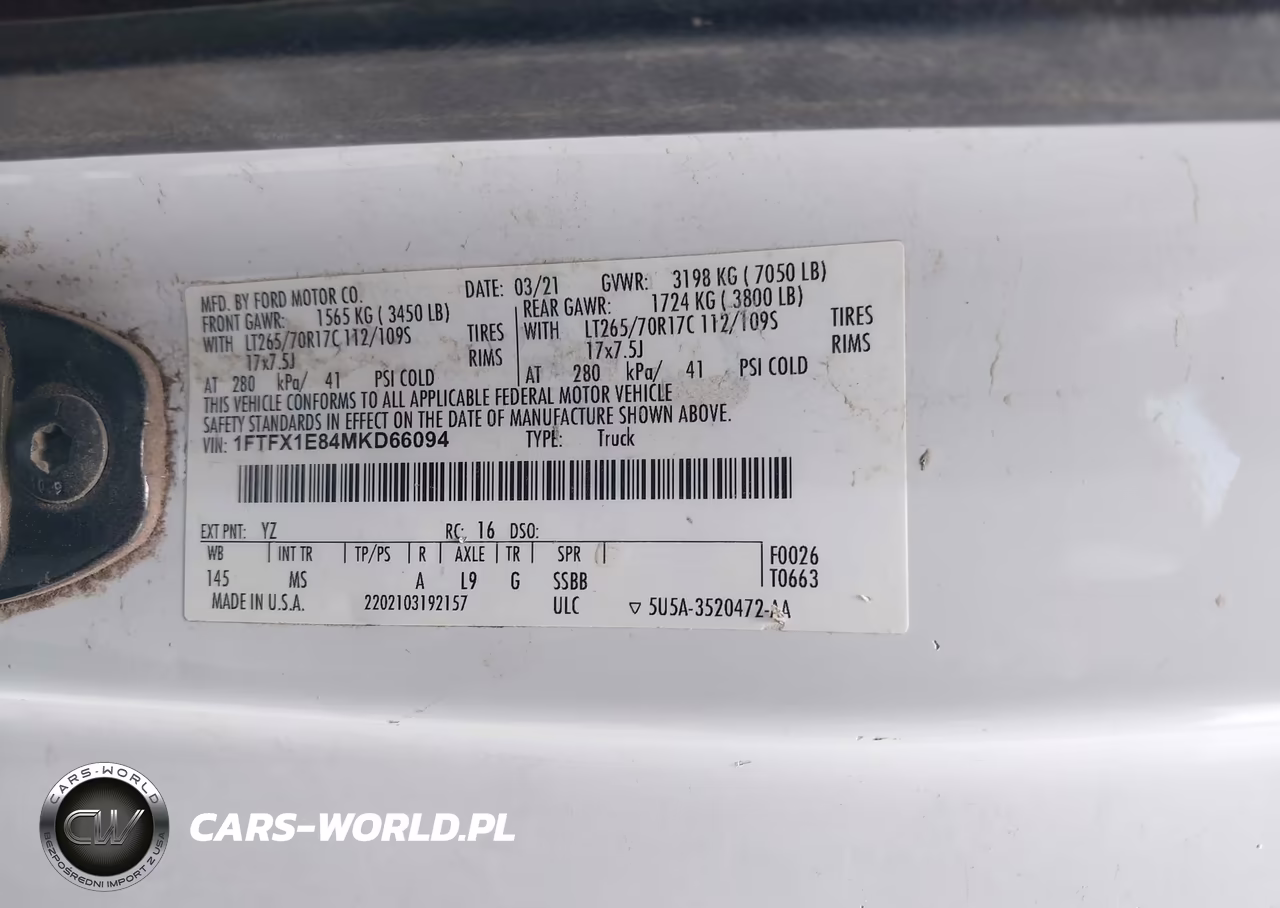 2021 Ford F-150 Xlt VIN:1FTFX1E84MKD66094 - 9