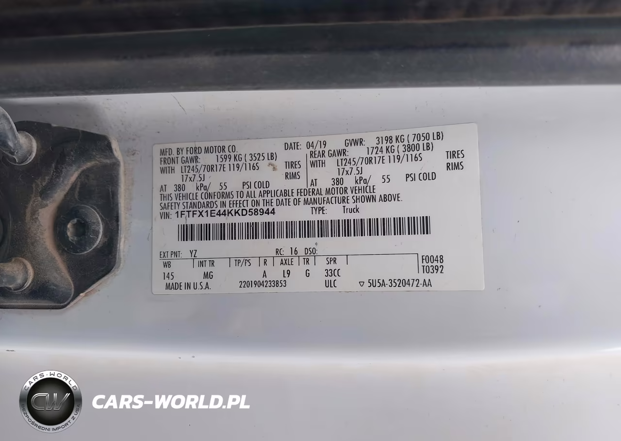 2019 Ford F-150 Xlt VIN:1FTFX1E44KKD58944 - 9