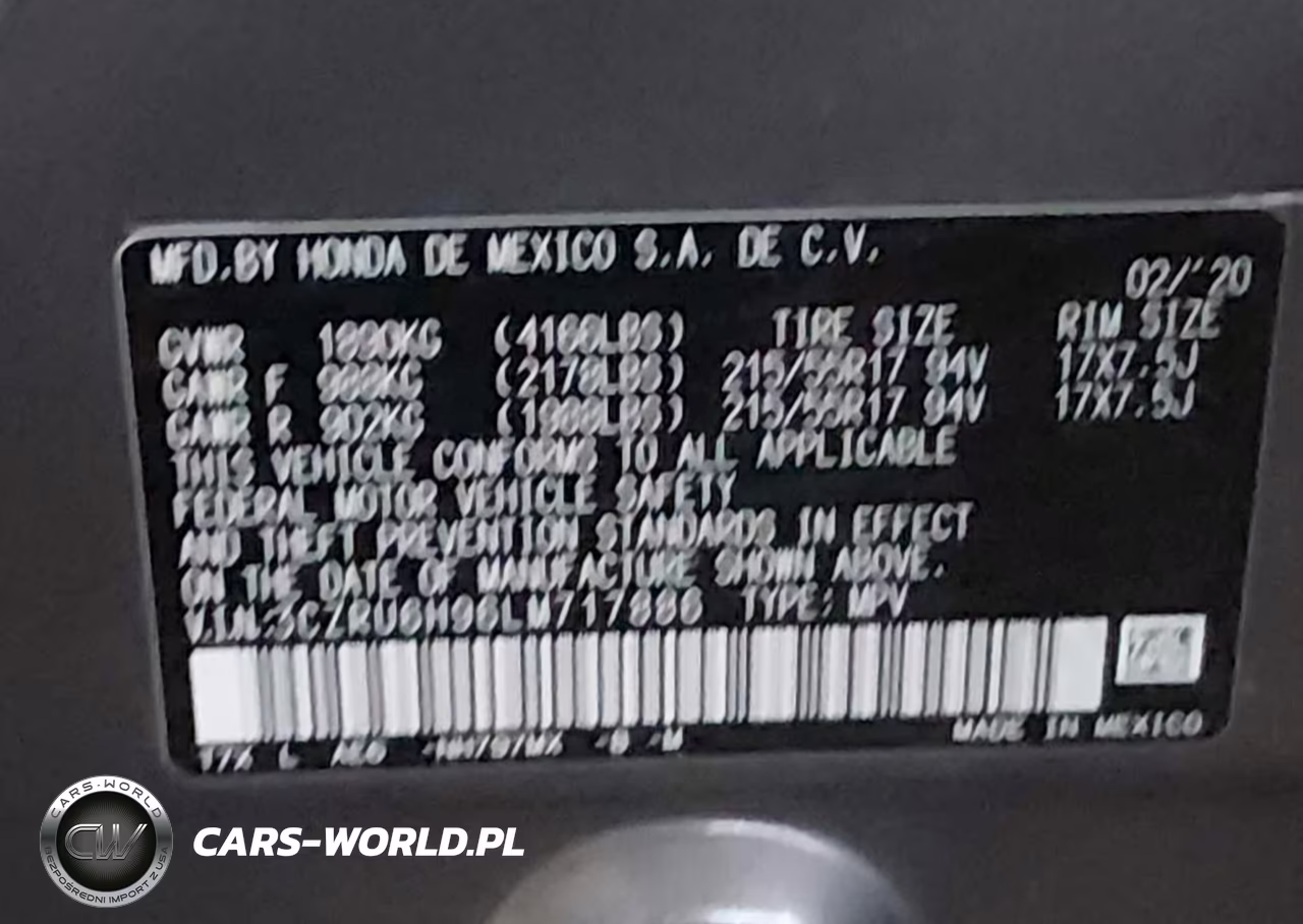 2020 Honda Hr-V Awd Touring VIN:3CZRU6H96LM717886 - 9