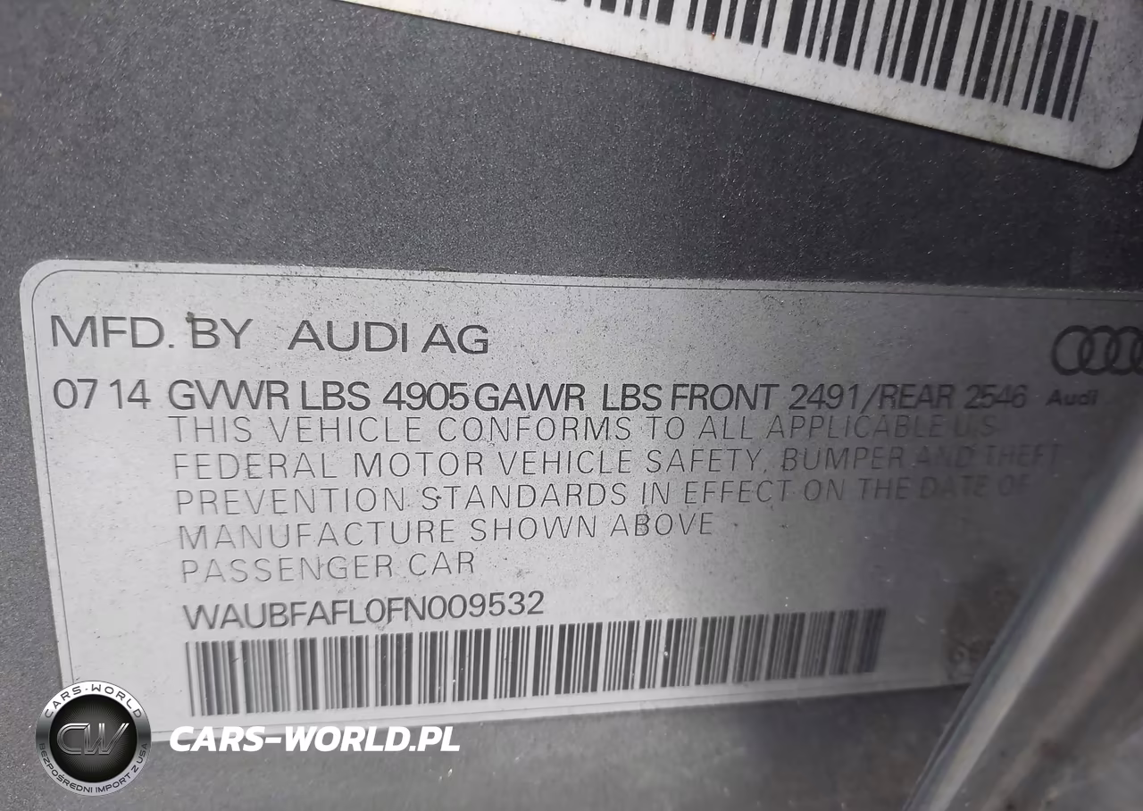 2015 Audi A4 2.0T Premium VIN:WAUBFAFL0FN009532 - 9
