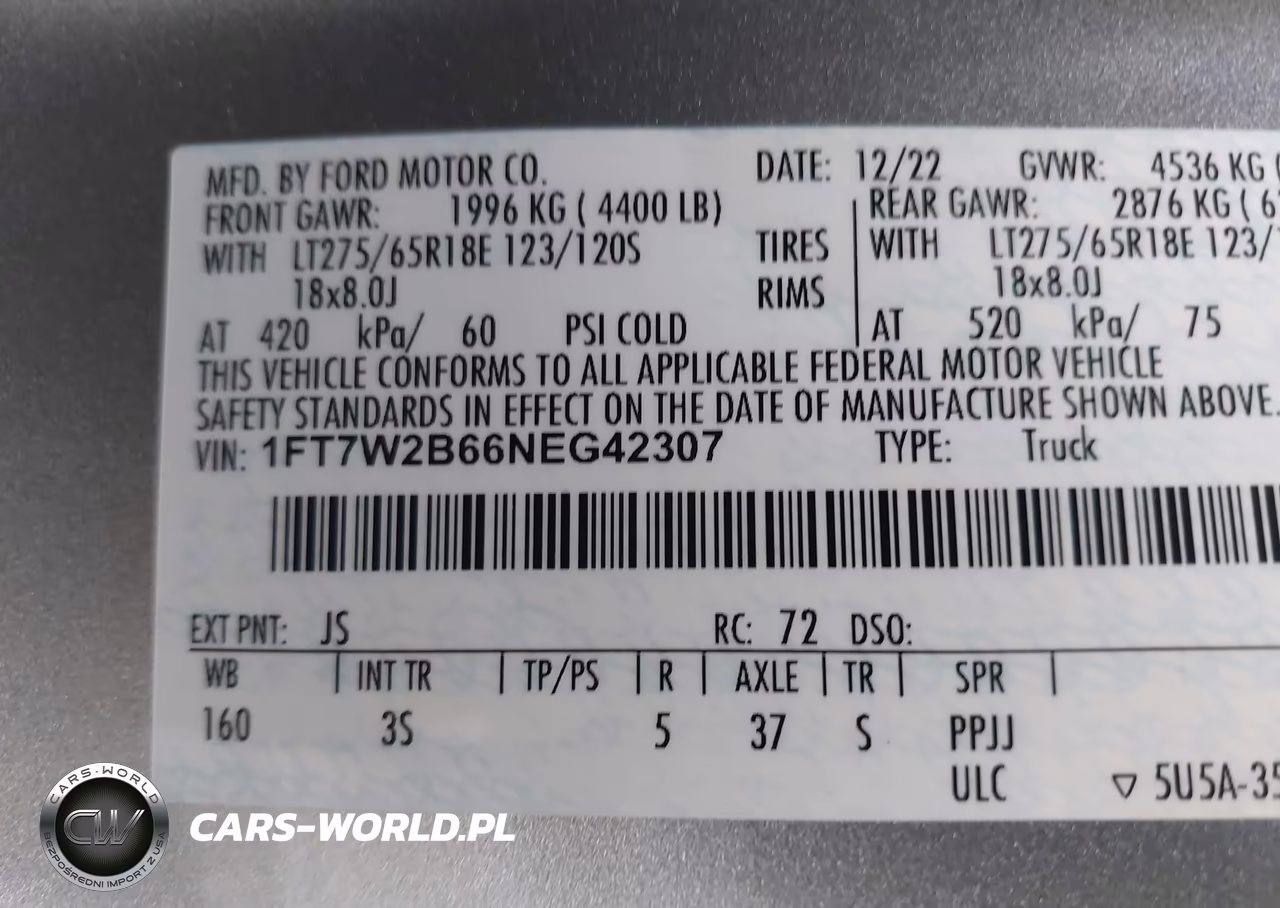 2022 Ford F-250 Xlt VIN:1FT7W2B66NEG42307 - 9