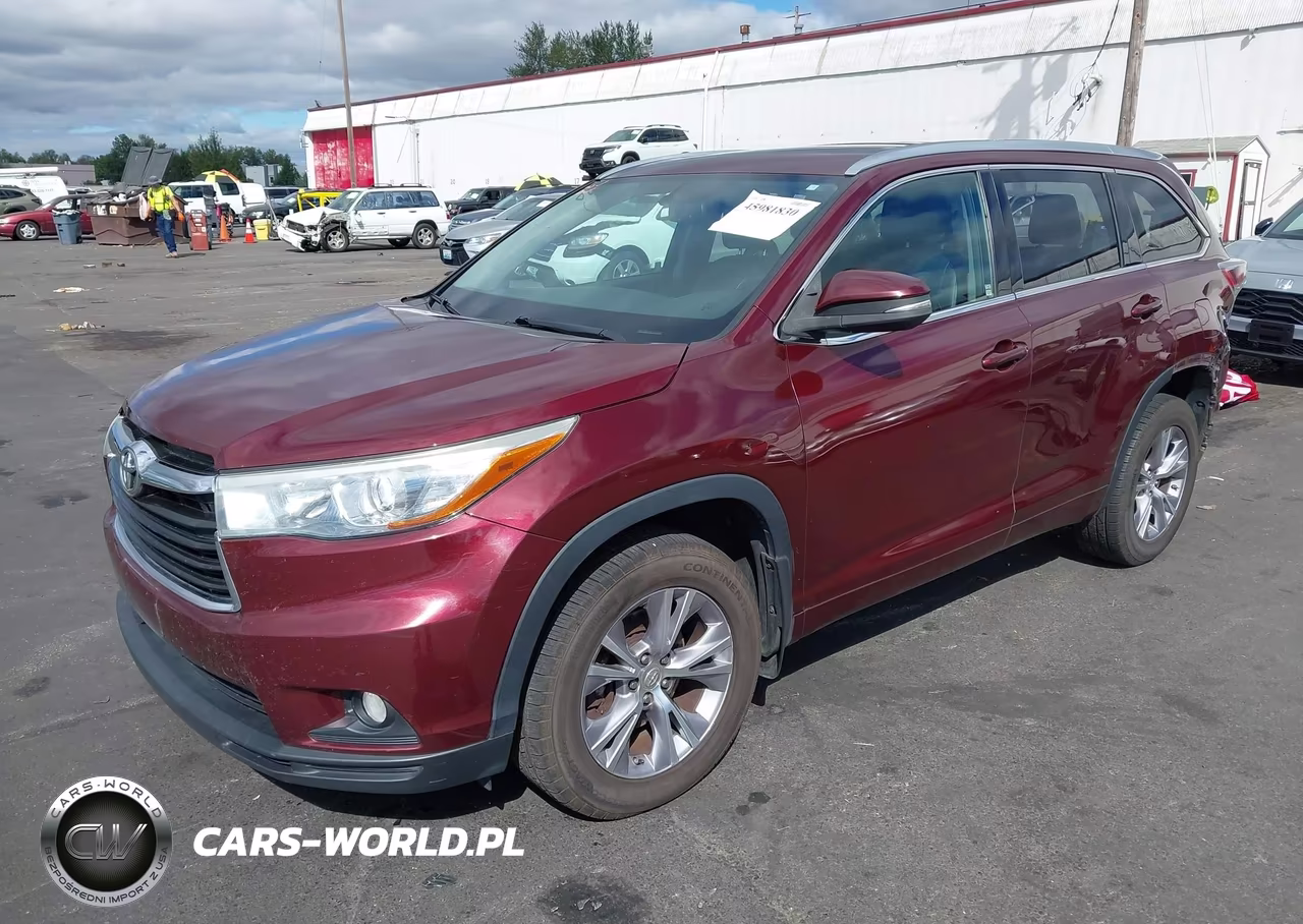 2015 Toyota Highlander Xle V6 VIN:5TDJKRFH5FS140227 - 2