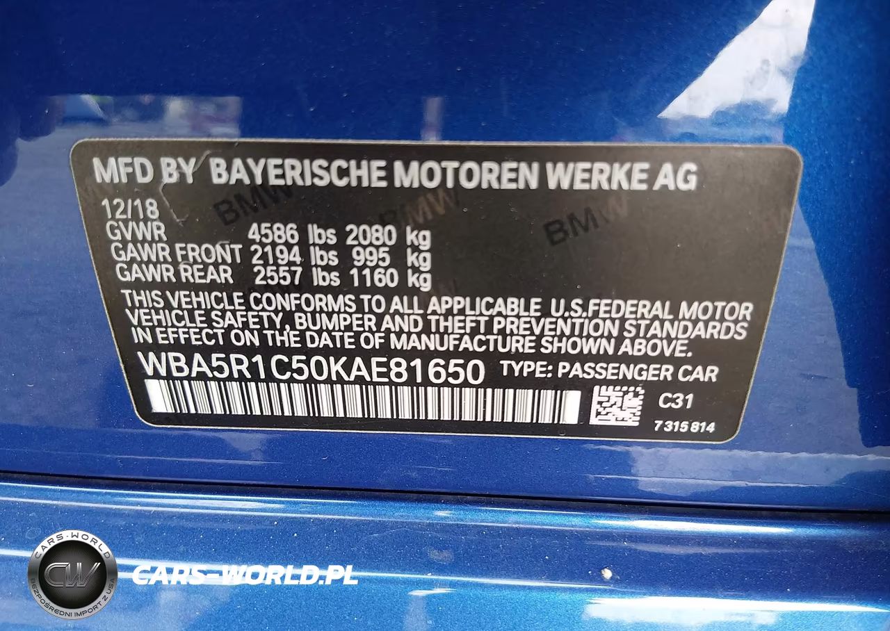 2019 BMW 330I VIN:WBA5R1C50KAE81650 - 9